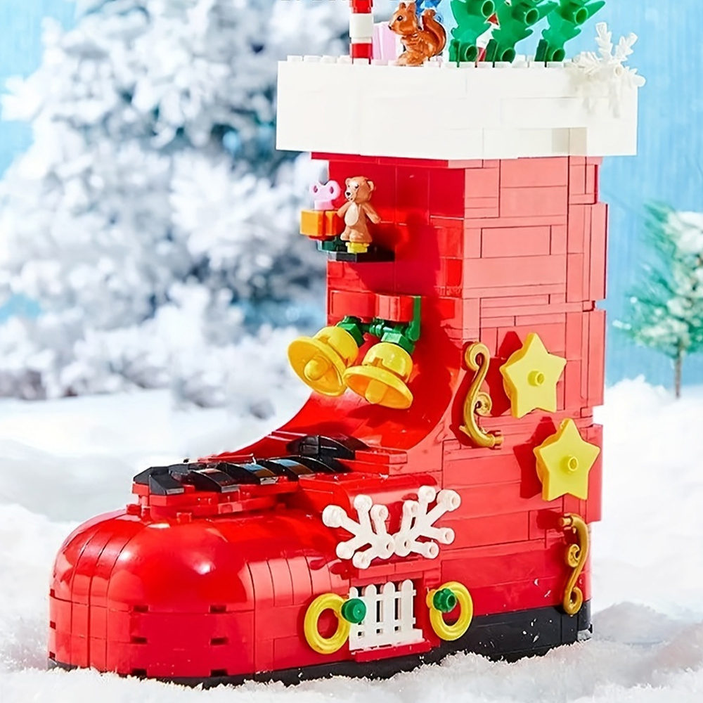 Christmas Shoes 779pcs Moc Model Modular Building Blocks Bricks Toys DK713
