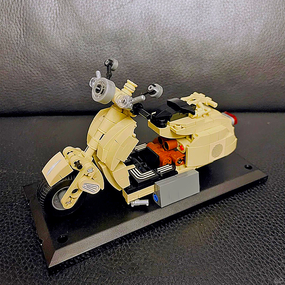 Delicate And Lovely Wind Scooter Sheep Motorcycle 256pcs Moc Model Modular Building Blocks Bricks Toys 701104