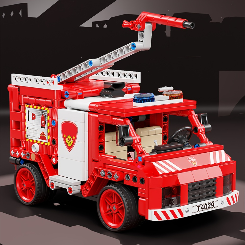Fire Car 586pcs Moc Model Modular Building Blocks Bricks Toys T4029