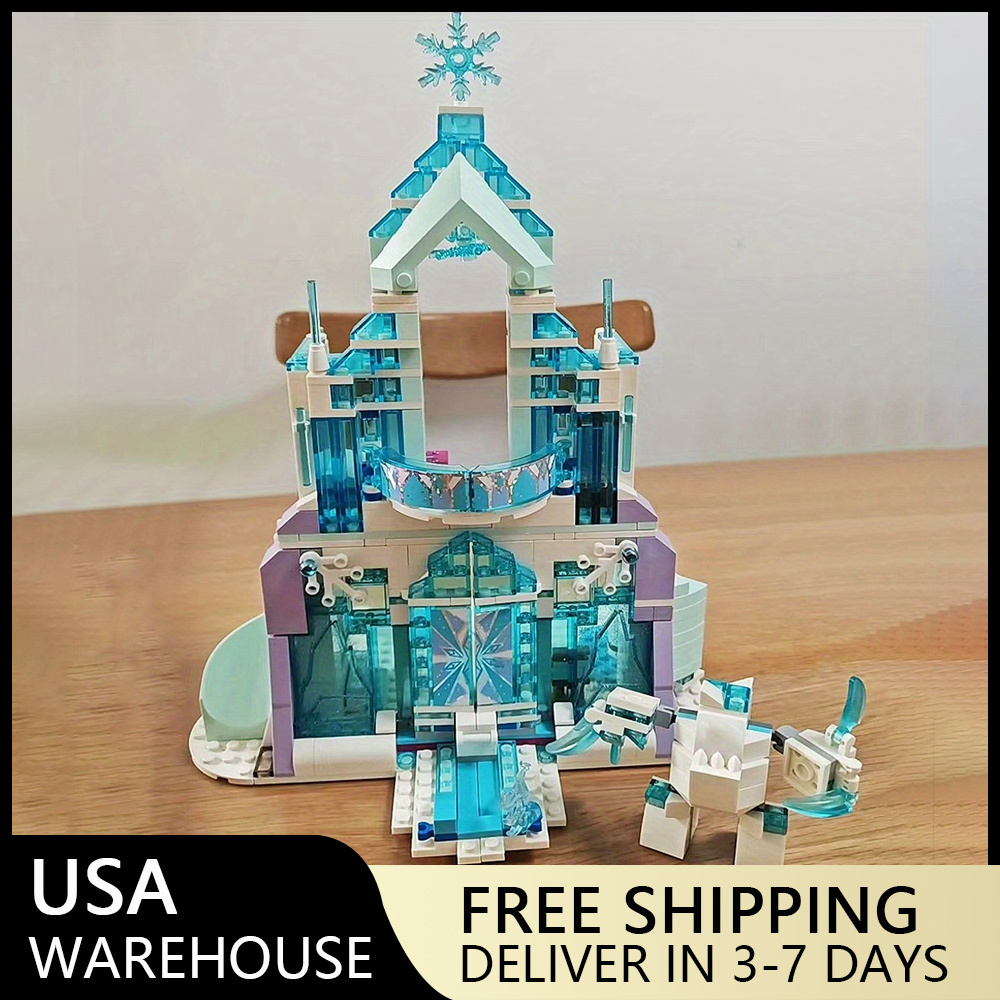  (Ship from USA) Girl And Frozen Serial Elsa's Magical Ice Palace  41148 43172 701PCS Building Blocks Bricks compatible With LEGO Minifigures