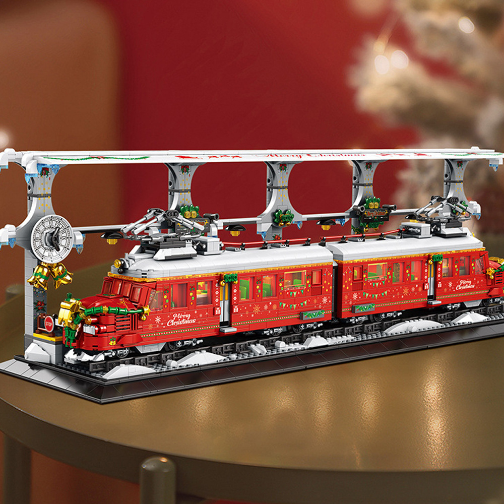 Christmas Train 2822pcs Moc Model Modular Building Blocks Bricks Toys RE66034