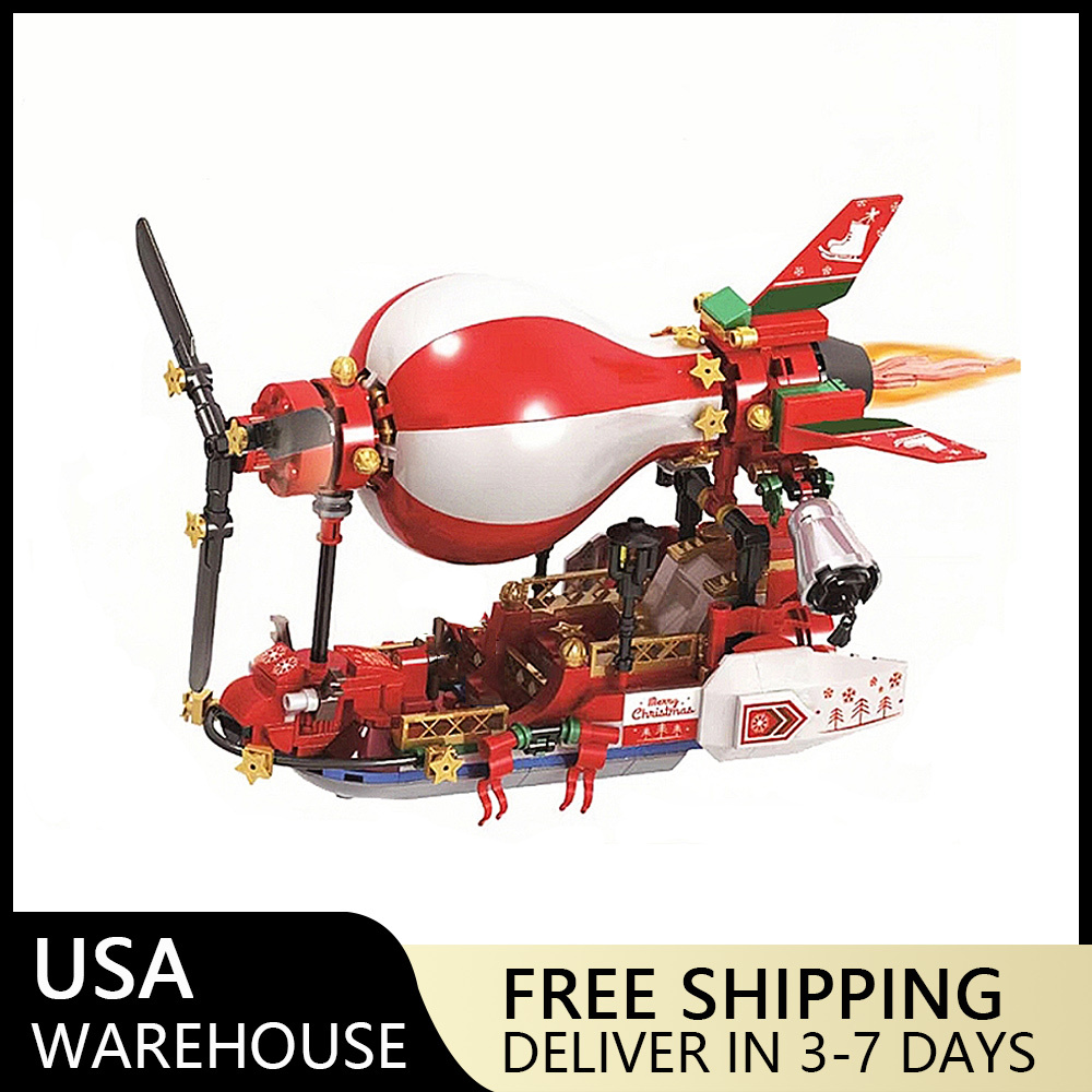  (Ship from USA) Christmas Serial Christmas: Airship 11084 327PCS Building Blocks Bricks compatible With LEGO Minifigures
