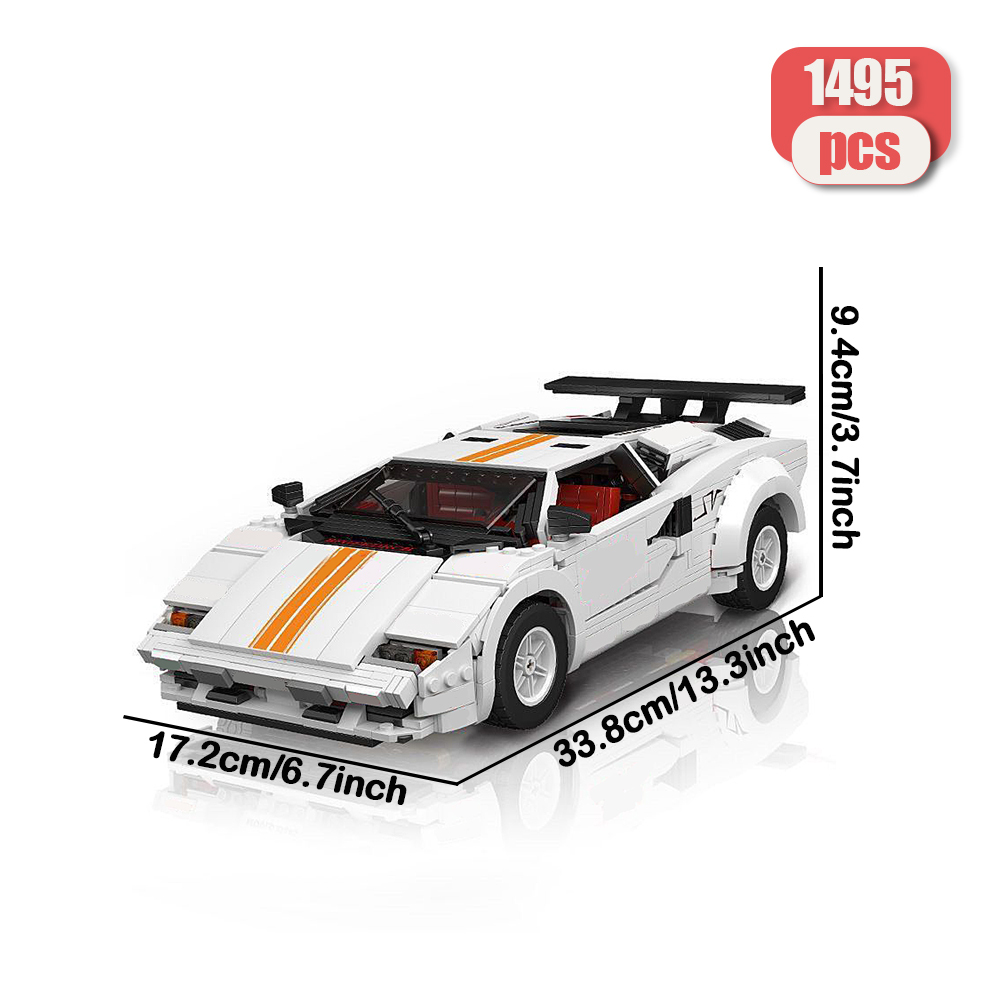 Mould King Technic Lamborghini Countach 1495pcs Building Blocks Bricks Toys 10045S