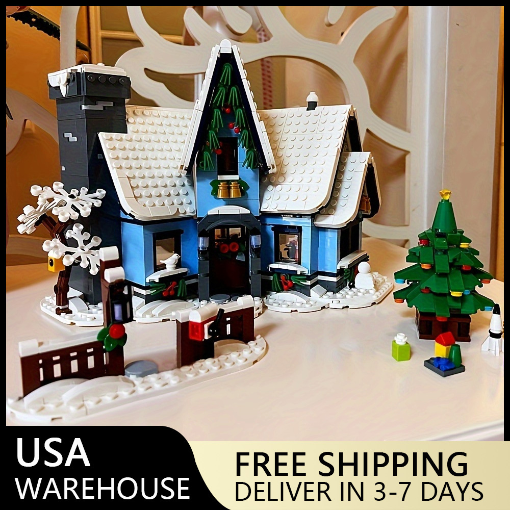 (Ship from USA) Creator, Creator Expert, And Winter Village Santa's Visit  10293 88088 1445PCS Building Blocks Bricks compatible With LEGO Minifigures