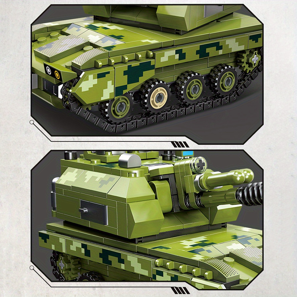 Tank 361pcs Moc Model Modular Building Blocks Bricks Toys JS61063