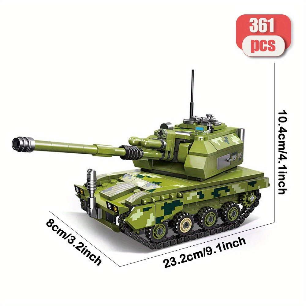 Tank 361pcs Moc Model Modular Building Blocks Bricks Toys JS61063