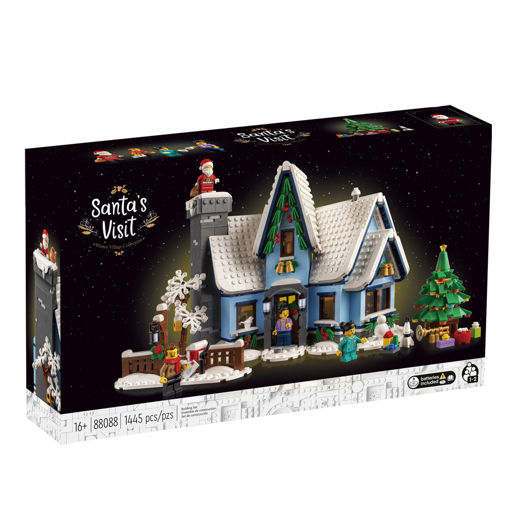 Creator Expert Winter Village Santa's Visit 1445Pcs Moc Model Modular Buidling Blocks Bricks Toys 10293 88088