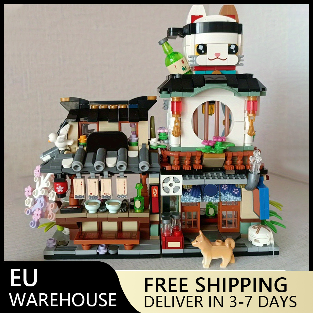 (Ship from EU) Mini Bricks Street View Serial Izakaya 21803 789Pcs Building Blocks Bricks compatible With LEGO Minifigures