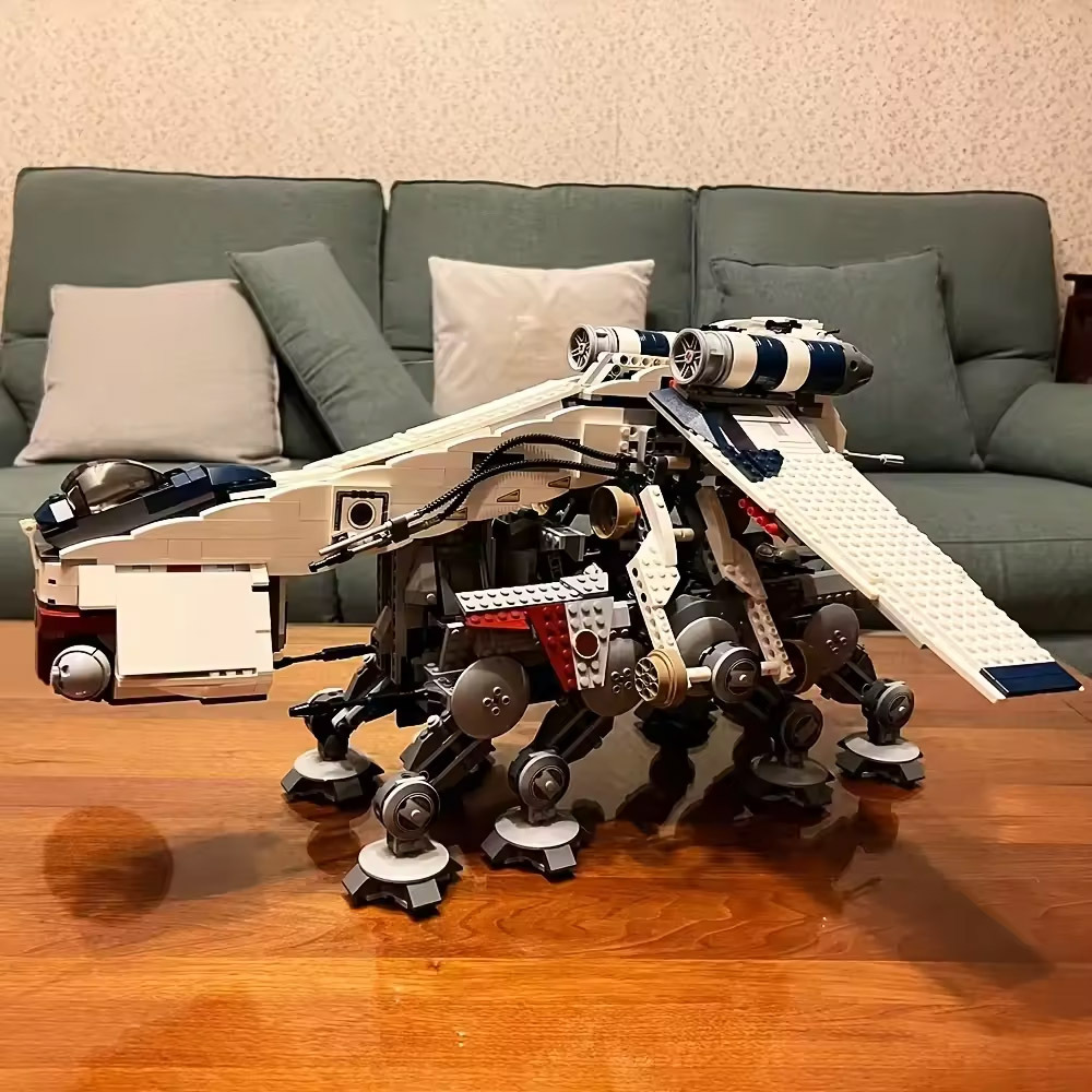 (Ship from EU) Star Wars Serial Republic Dropship with AT-OT Walker 10195 05053 1808Pcs Building Blocks Bricks compatible With LEGO Minifigures