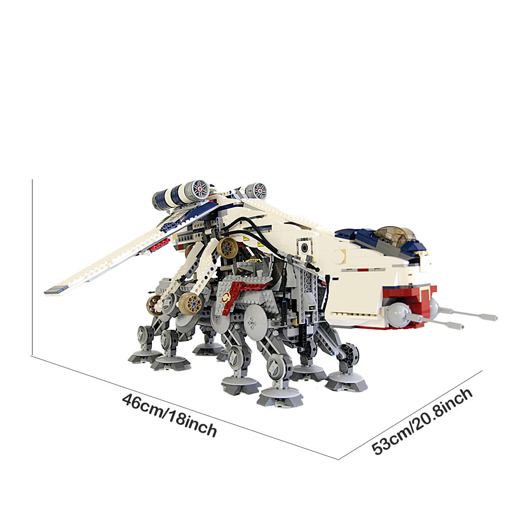 (Ship from EU) Star Wars Serial Republic Dropship with AT-OT Walker 10195 05053 1808Pcs Building Blocks Bricks compatible With LEGO Minifigures