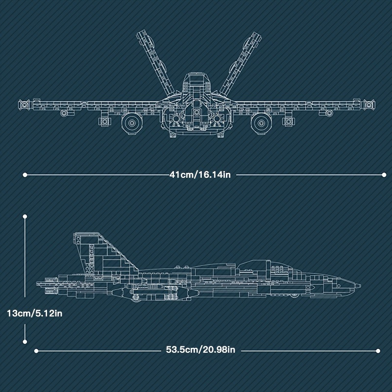 (Ship from EU)  Military Serial F18 Hornet Strike Fighter 33022 1576Pcs Building Blocks Bricks compatible With LEGO Minifigures