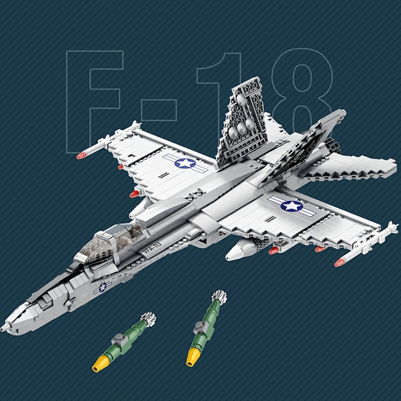(Ship from EU)  Military Serial F18 Hornet Strike Fighter 33022 1576Pcs Building Blocks Bricks compatible With LEGO Minifigures