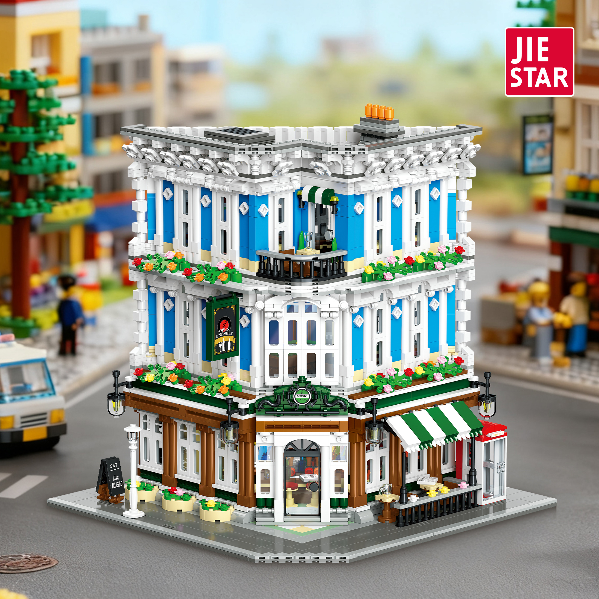 Jiestar 57029 Music Club House Street View Buildling Blocks Bricks Toys 2897PCS