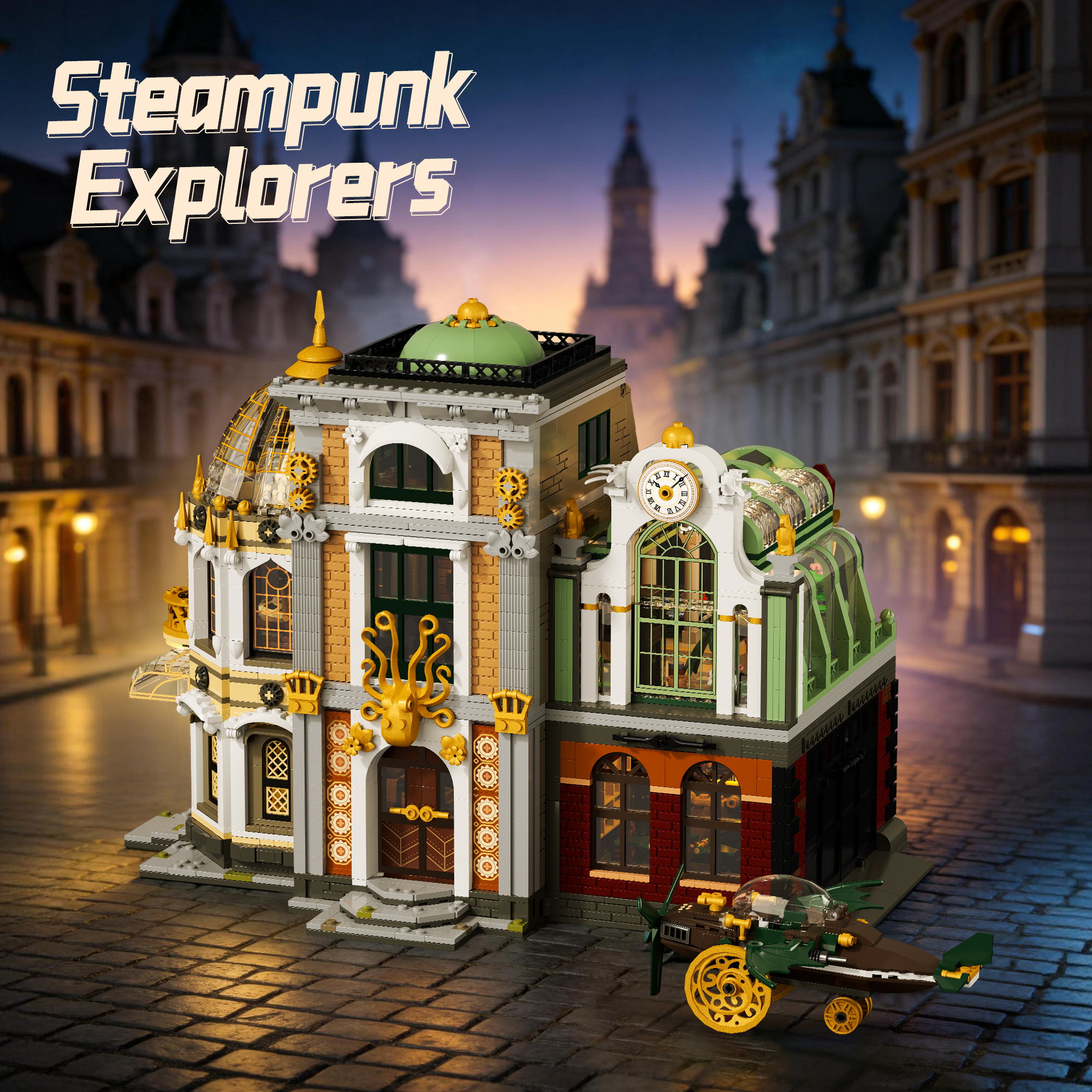 Xbert 66214 Steampunk Explorer House Buildling Blocks Bricks Toys 3124Pcs
