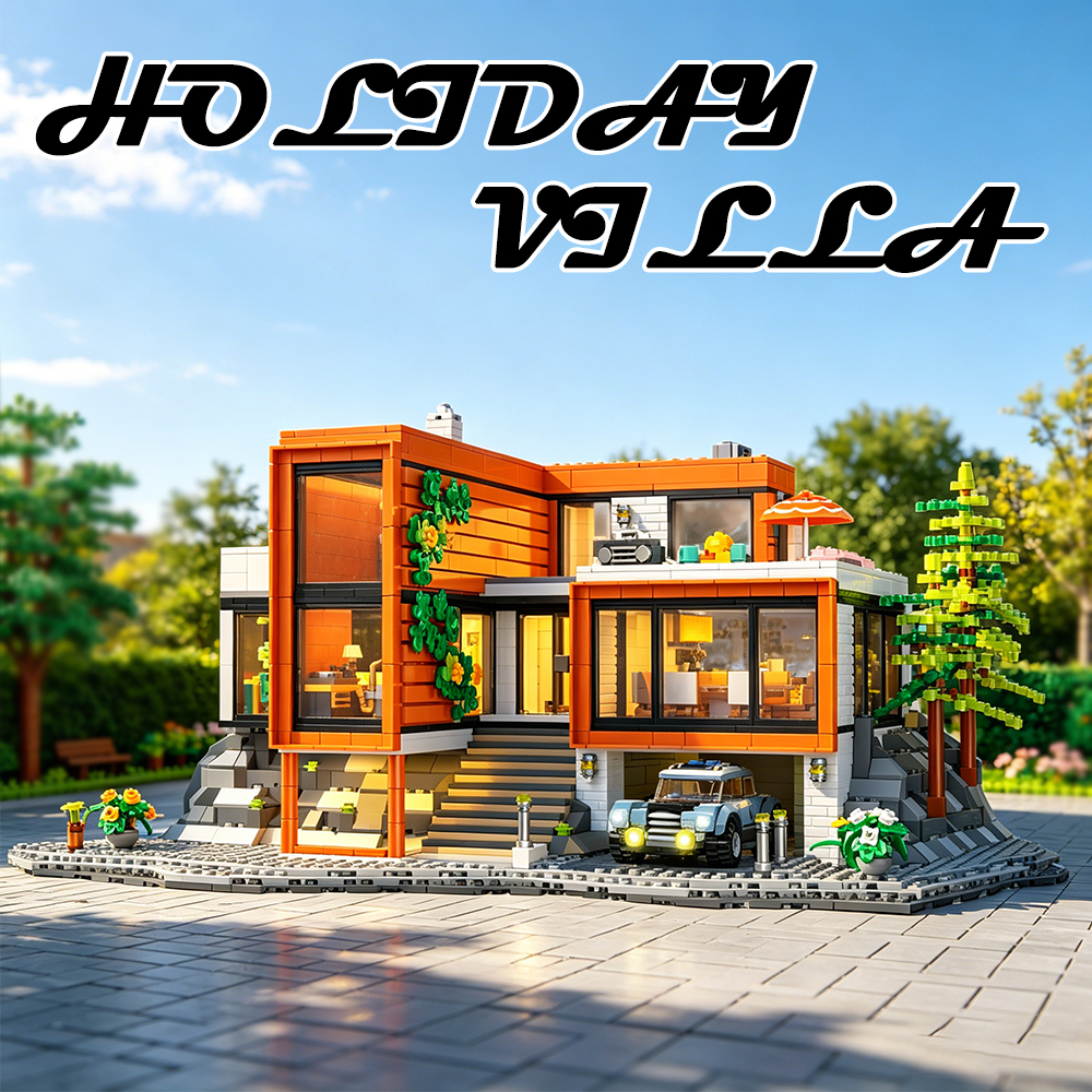 Jiestar 89133 Holiday Villa House Street View Buildling Blocks Bricks Toys 3060Pcs