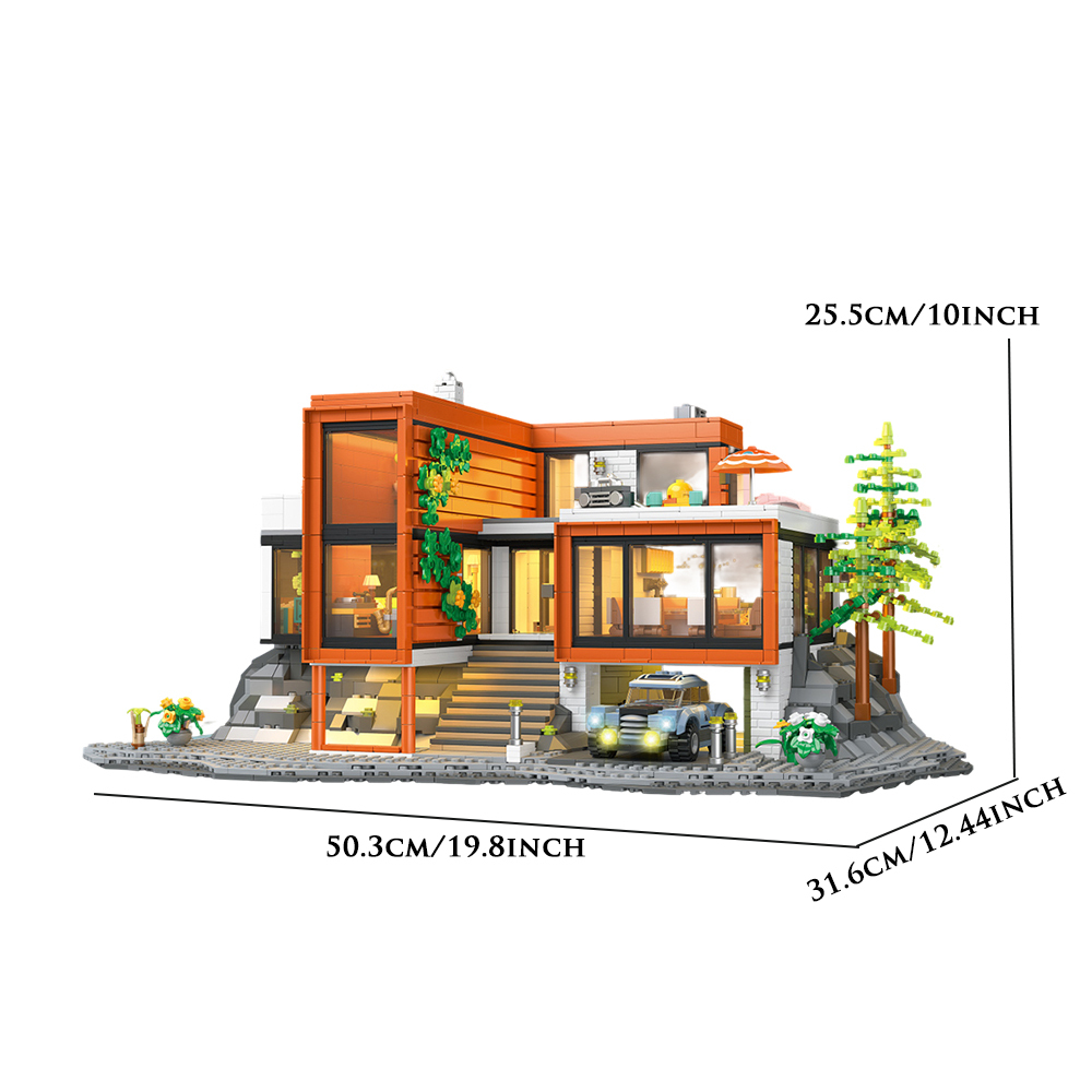 Jiestar 89133 Holiday Villa House Street View Buildling Blocks Bricks Toys 3060Pcs