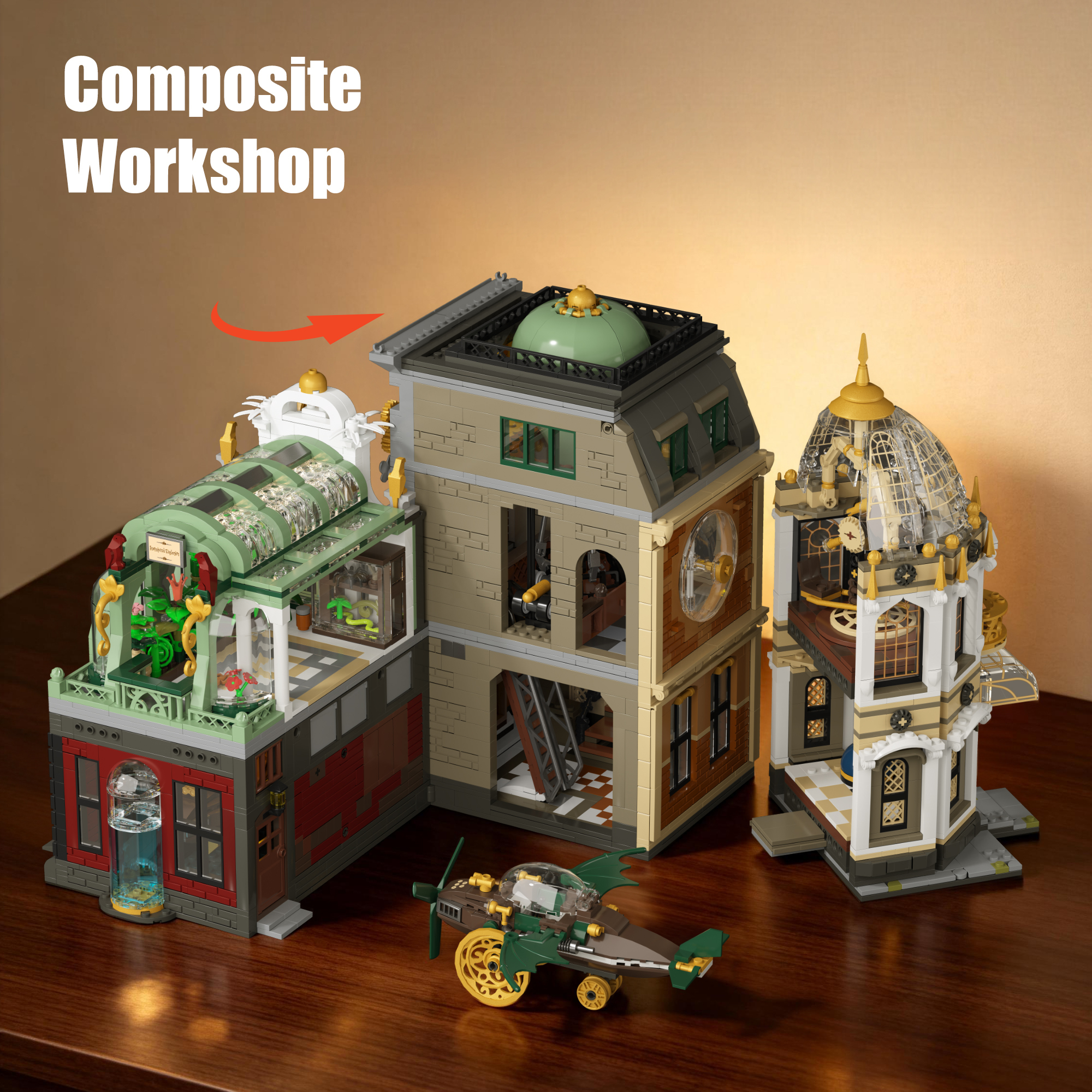 Xbert 66214 Steampunk Explorer House Buildling Blocks Bricks Toys 3124Pcs