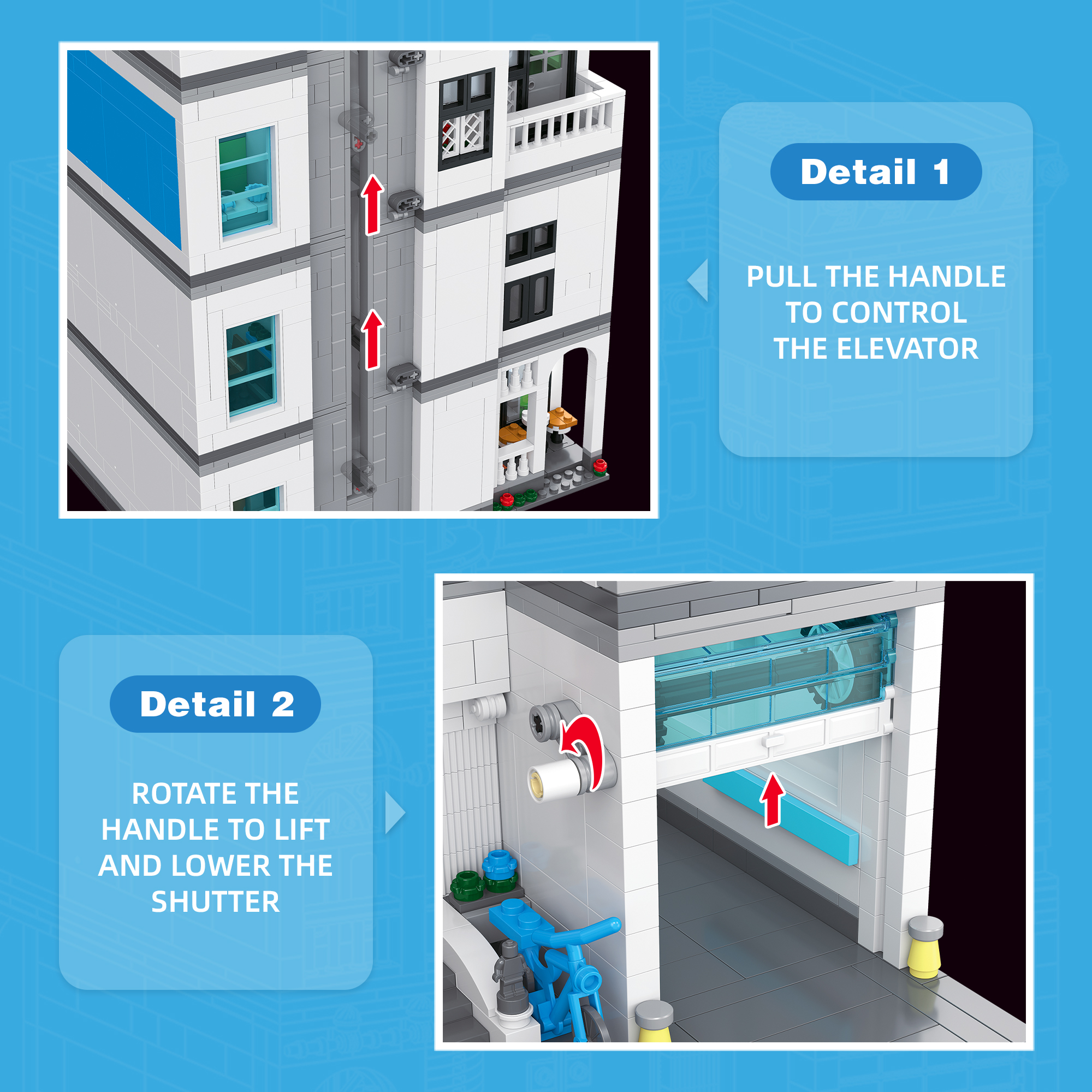 Jiestar 57024 Classic Hospital House Street View Buildling Blocks Bricks Toys 2684Pcs