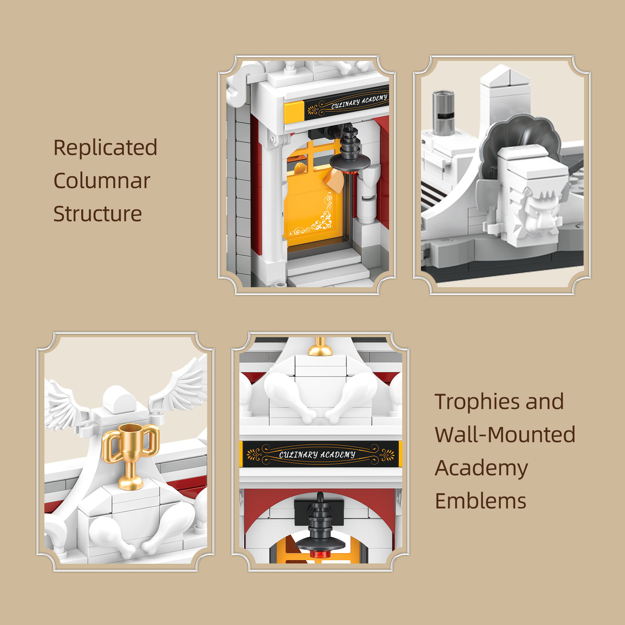 Jiestar 89139 Culinary Academy House Street View Buildling Blocks Bricks Toys 2743Pcs