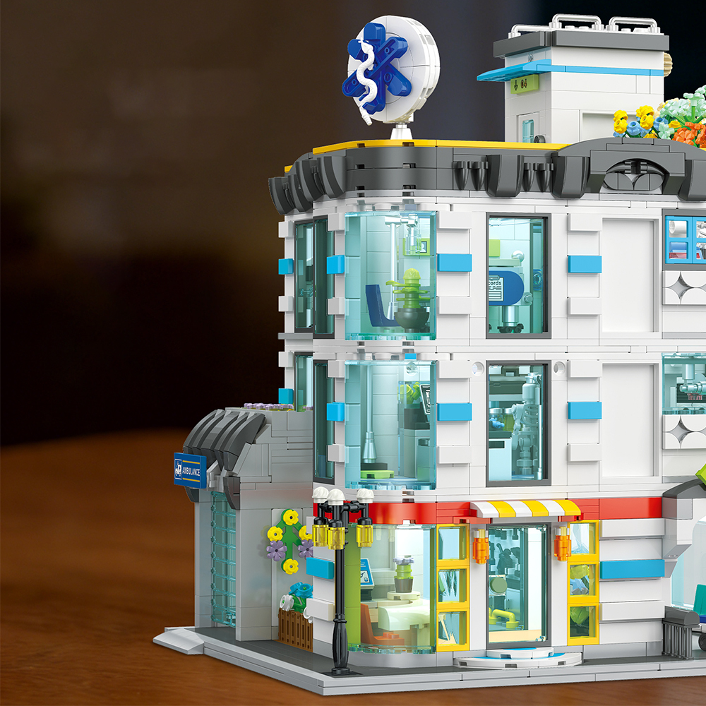 Jiestar JJ9211 General Hospital House Street View Buildling Blocks Bricks Toys 2866Pcs