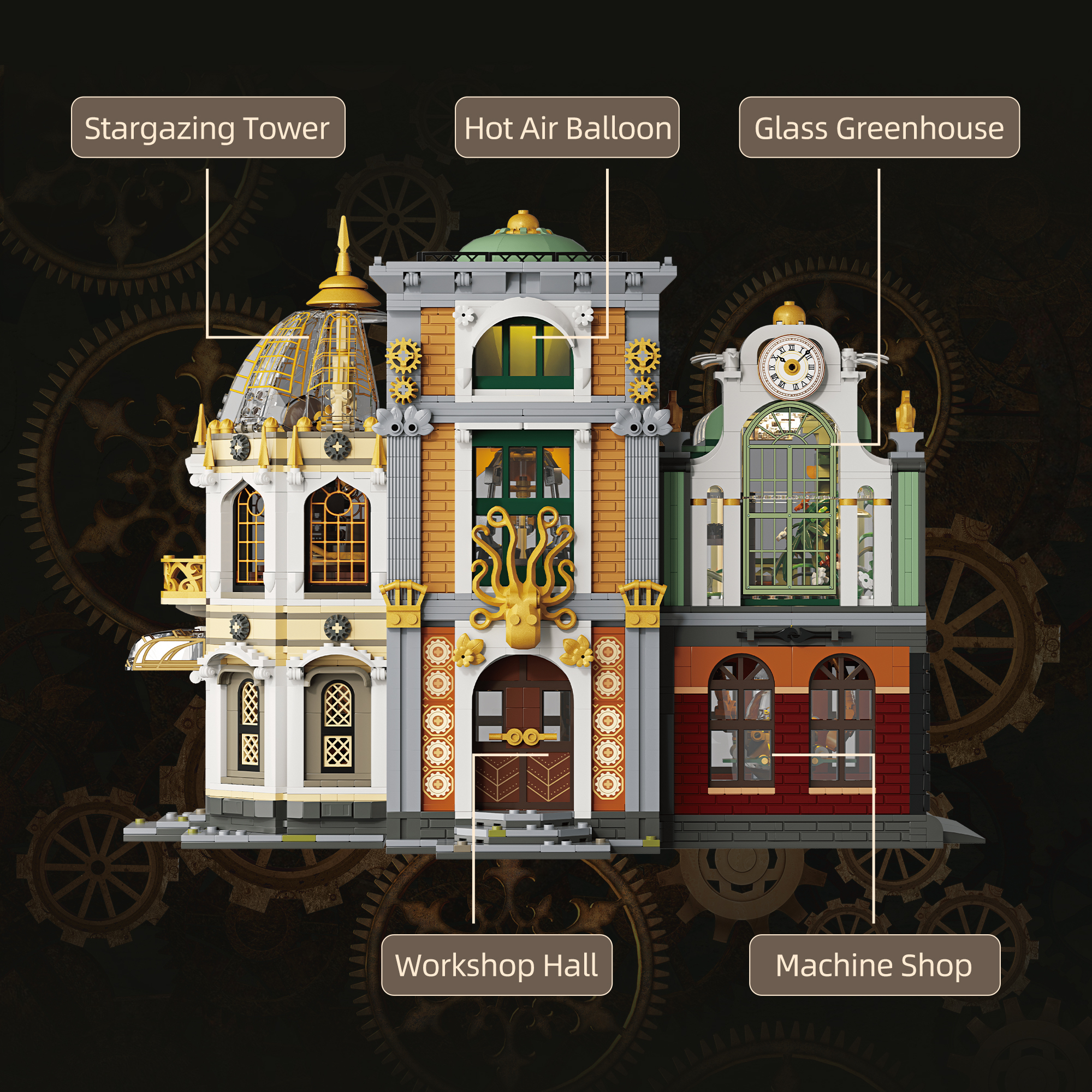 Xbert 66214 Steampunk Explorer House Buildling Blocks Bricks Toys 3124Pcs