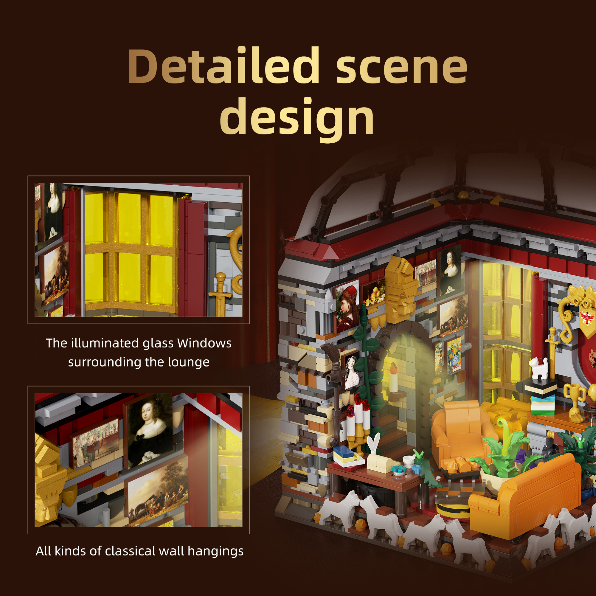 Xbert 66146 Ravenclaw Common Room House Street View Buildling Blocks Bricks Toys 2073Pcs