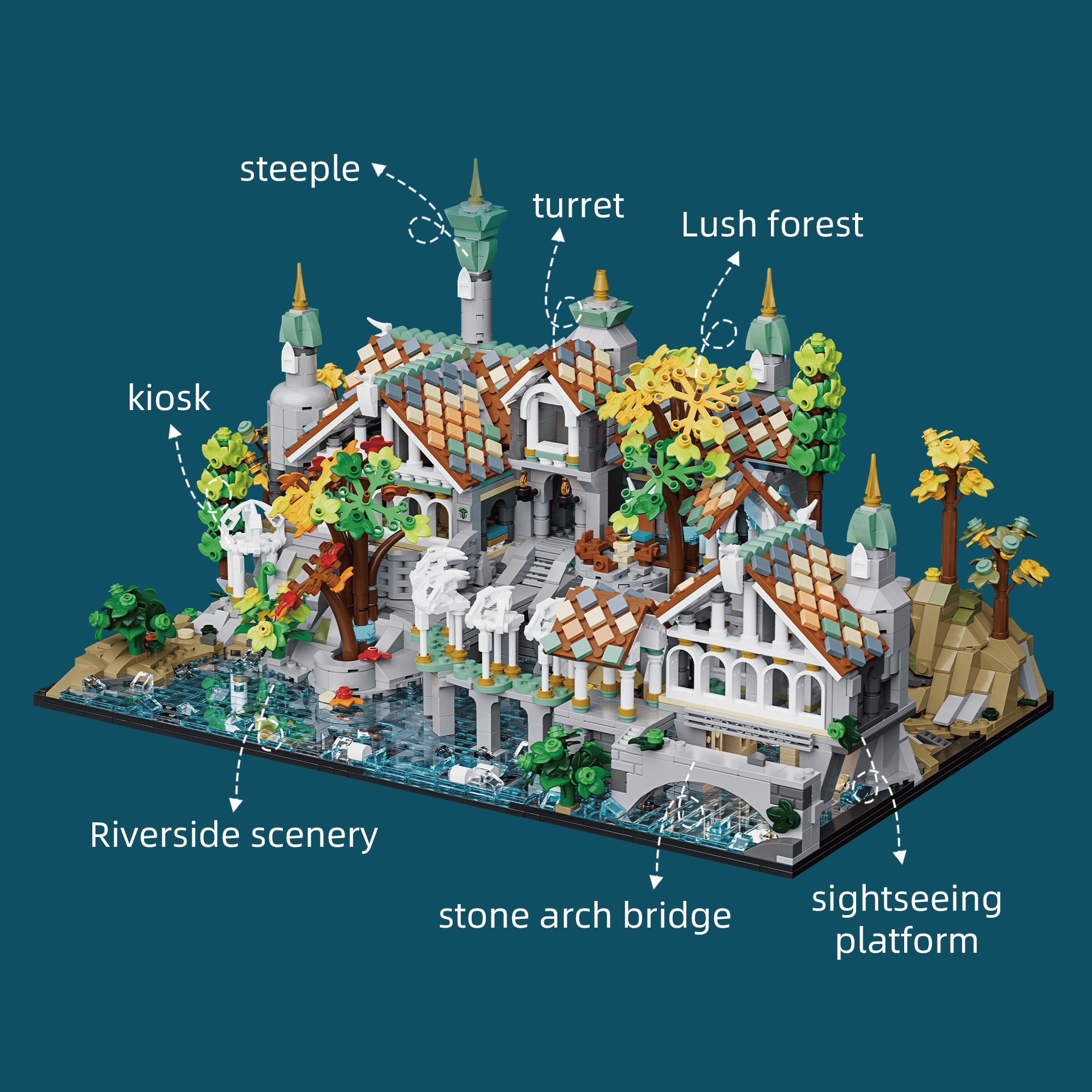 Xbert 66147 The Last Sweet Home House Street View Buildling Blocks Bricks Toys 3337Pcs