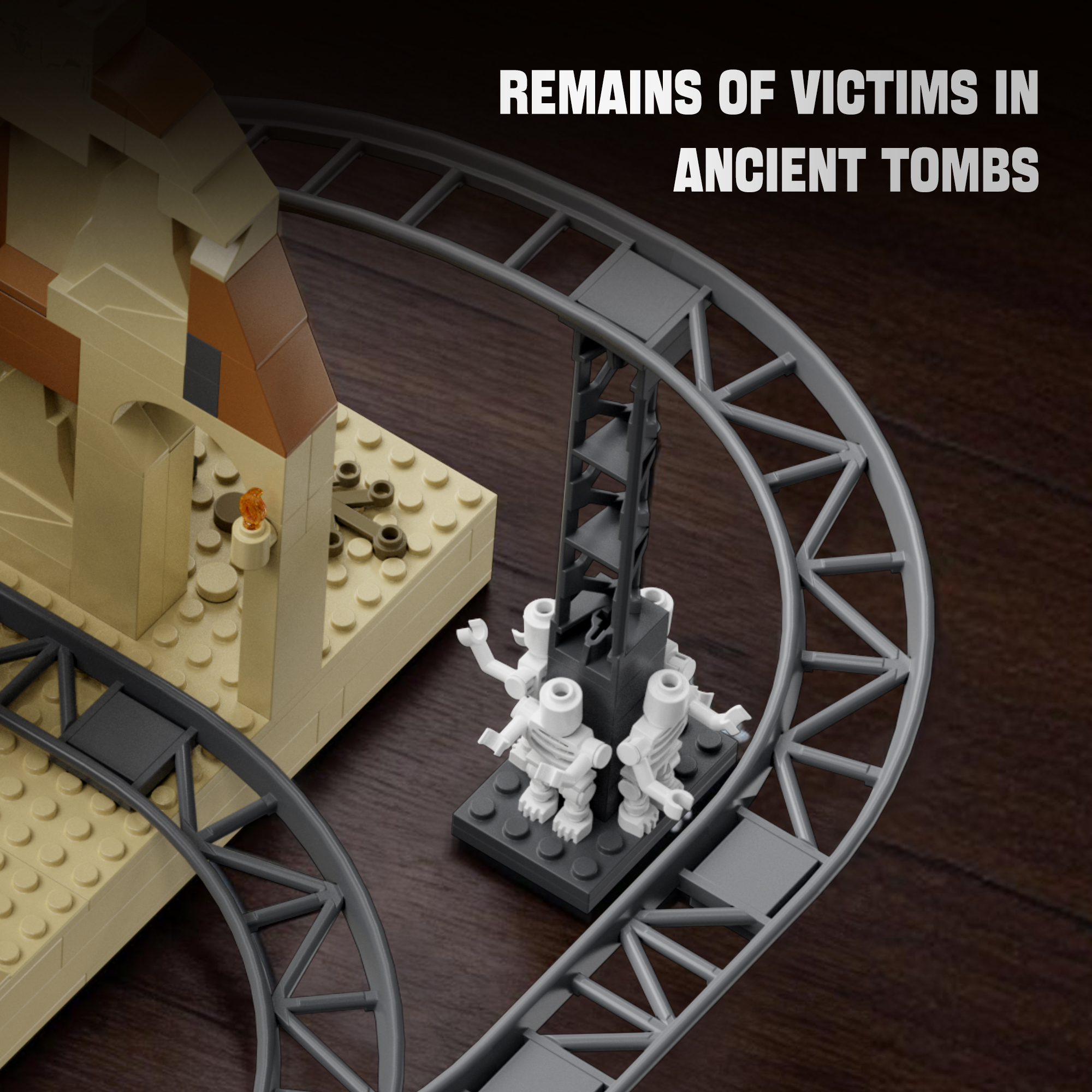 Xbert 66135 Escape from the temple roller coaster Street View Buildling Blocks Bricks Toys 1299Pcs