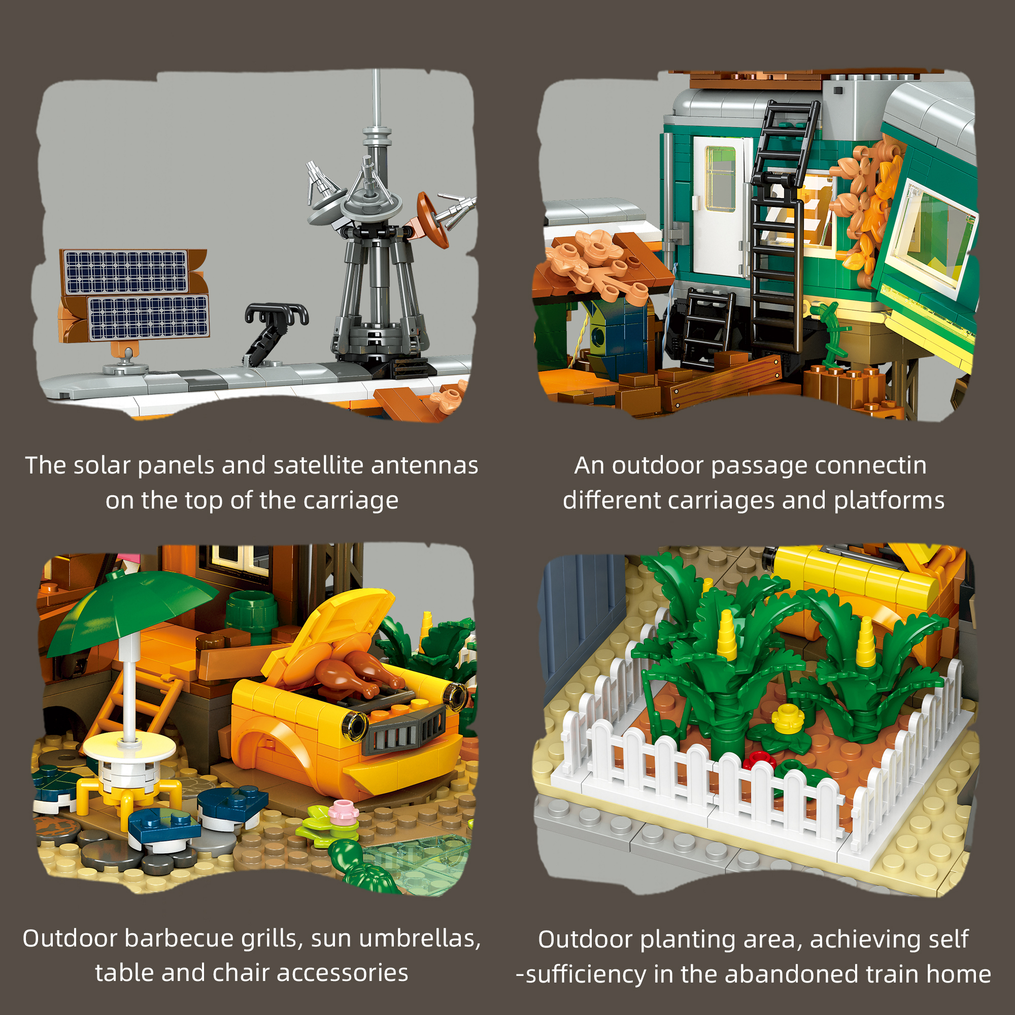 Jiestar 59167 Train Park House Street View Buildling Blocks Bricks Toys 2349Pcs