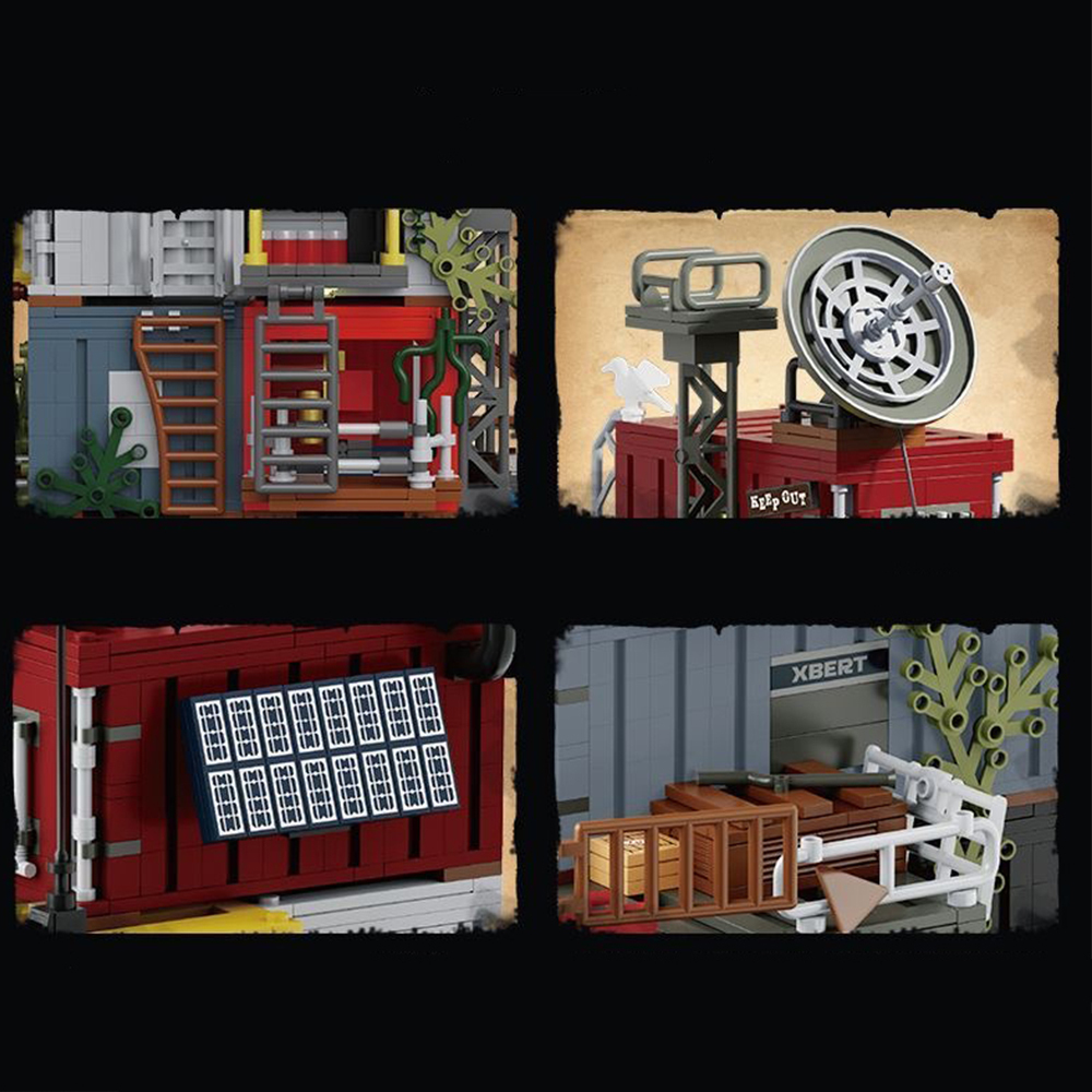 Xbert 66203 Post Apocalyptic Survivors Base House Street View Buildling Blocks Bricks Toys 2859Pcs