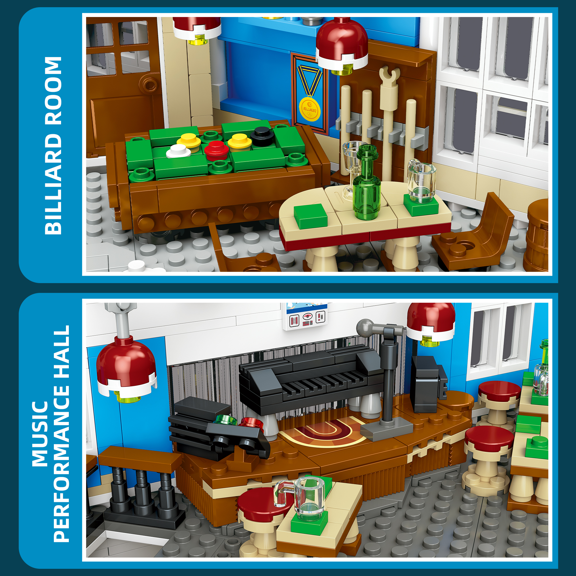 Jiestar 57029 Music Club House Street View Buildling Blocks Bricks Toys 2897PCS