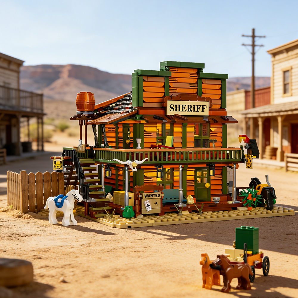 Jiestar 89147 SHERIFF OFFICE House Street View Buildling Blocks Bricks Toys 3527PCS