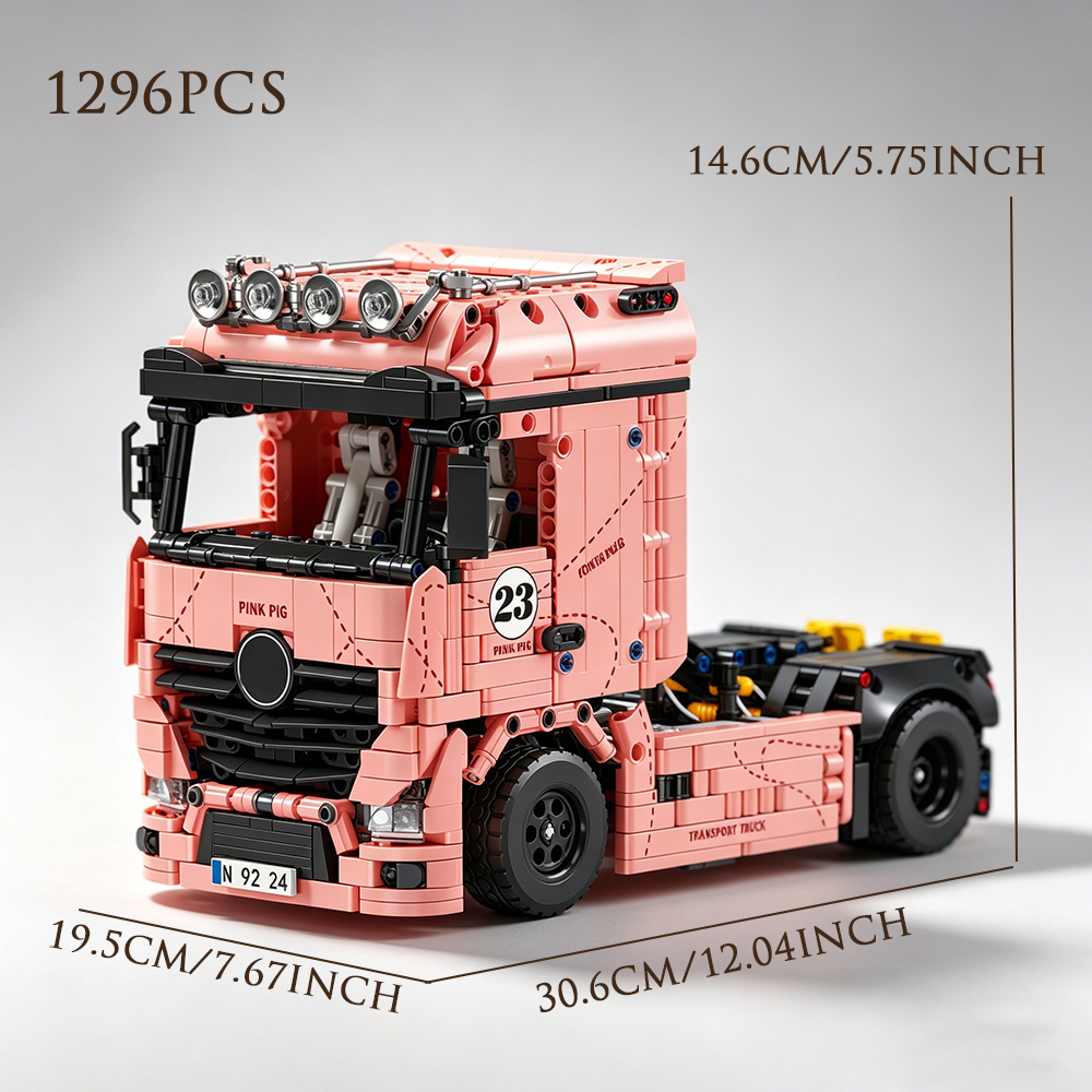 Jiestar JJ9224 Pink Trailor Head House Street View Buildling Blocks Bricks Toys 2073Pcs