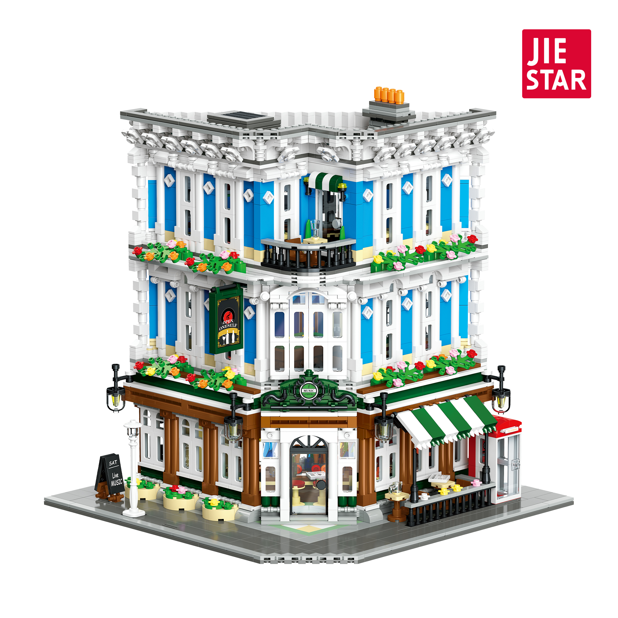 Jiestar 57029 Music Club House Street View Buildling Blocks Bricks Toys 2897PCS
