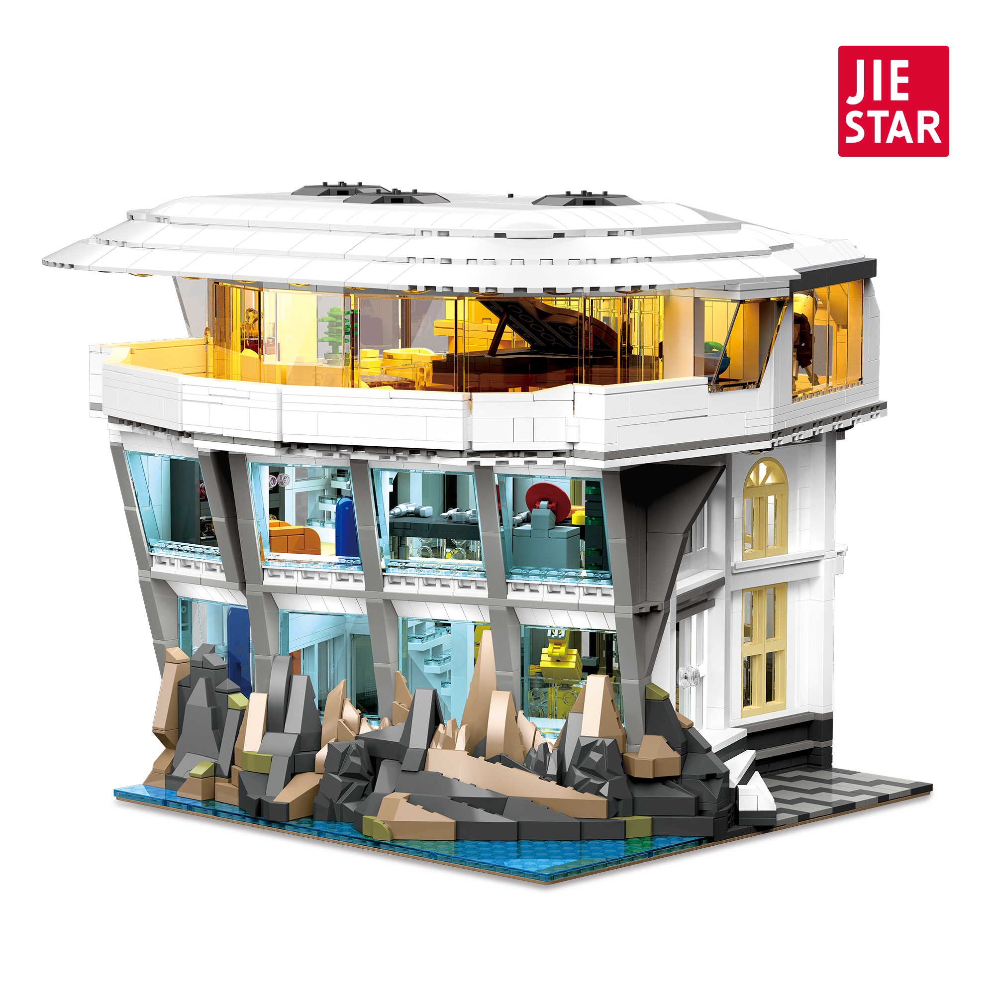 Jiestar 58280 Malibu MansionHouse Street View Buildling Blocks Bricks Toys 3284Pcs