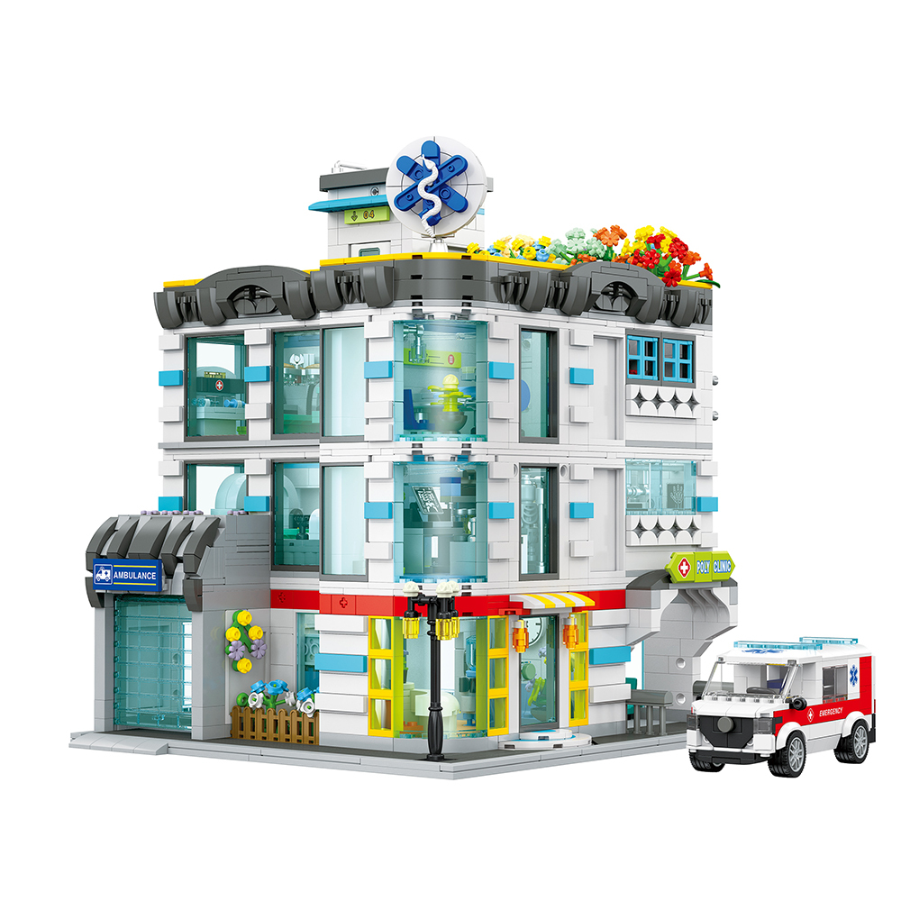 Jiestar JJ9211 General Hospital House Street View Buildling Blocks Bricks Toys 2866Pcs