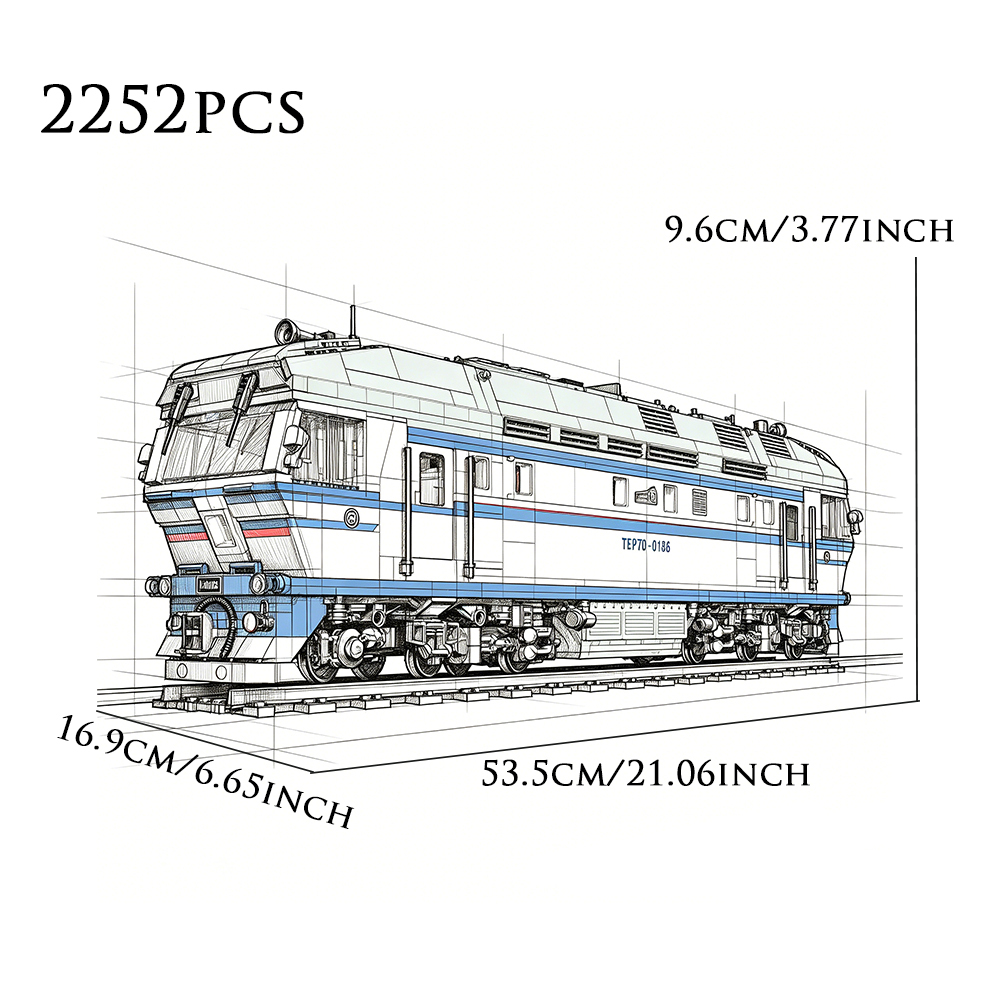 Jiestar JJ9259 Steam Train TEP70 Ideas Buildling Blocks Bricks Toys 2252Pcs