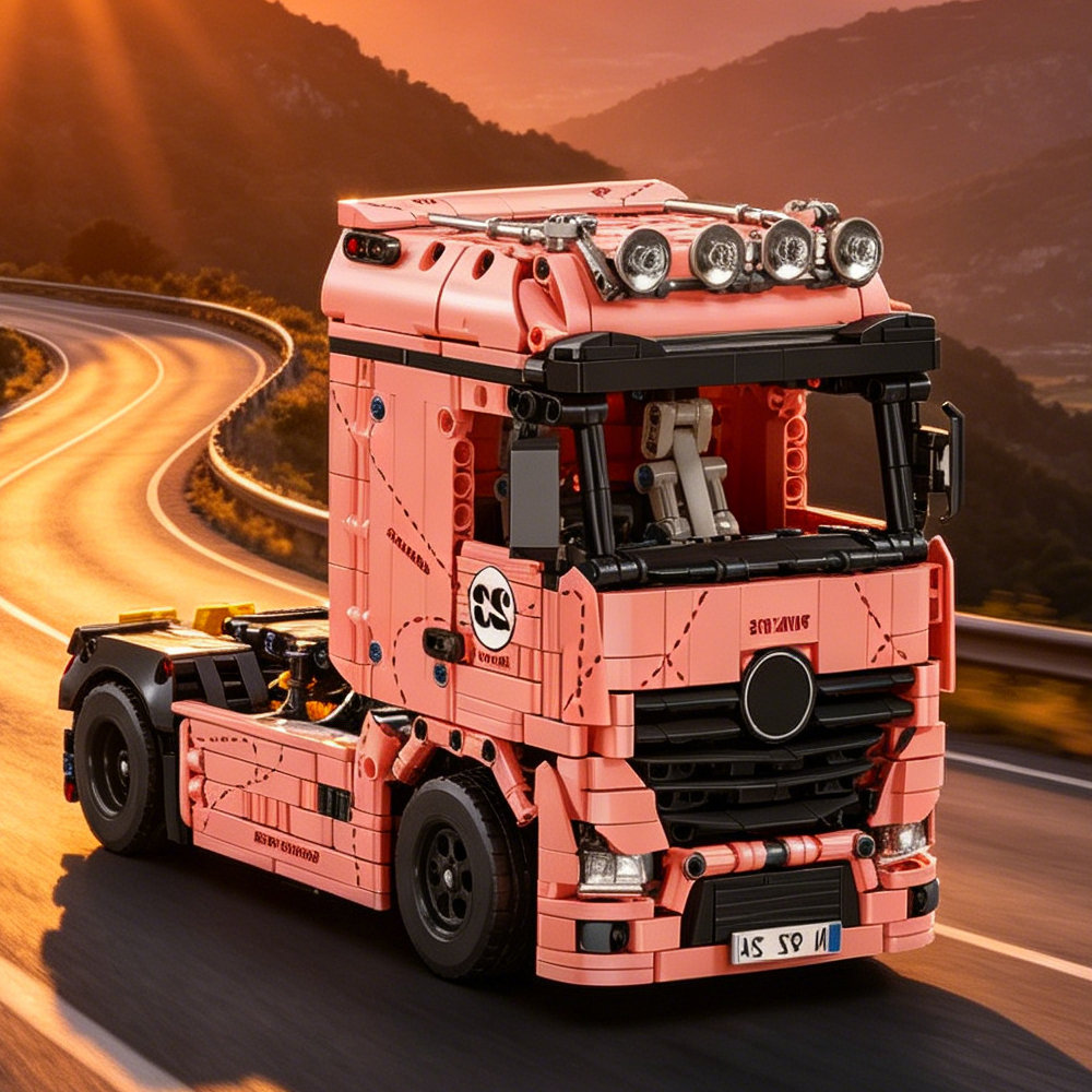 Jiestar JJ9224 Pink Trailor Head House Street View Buildling Blocks Bricks Toys 2073Pcs