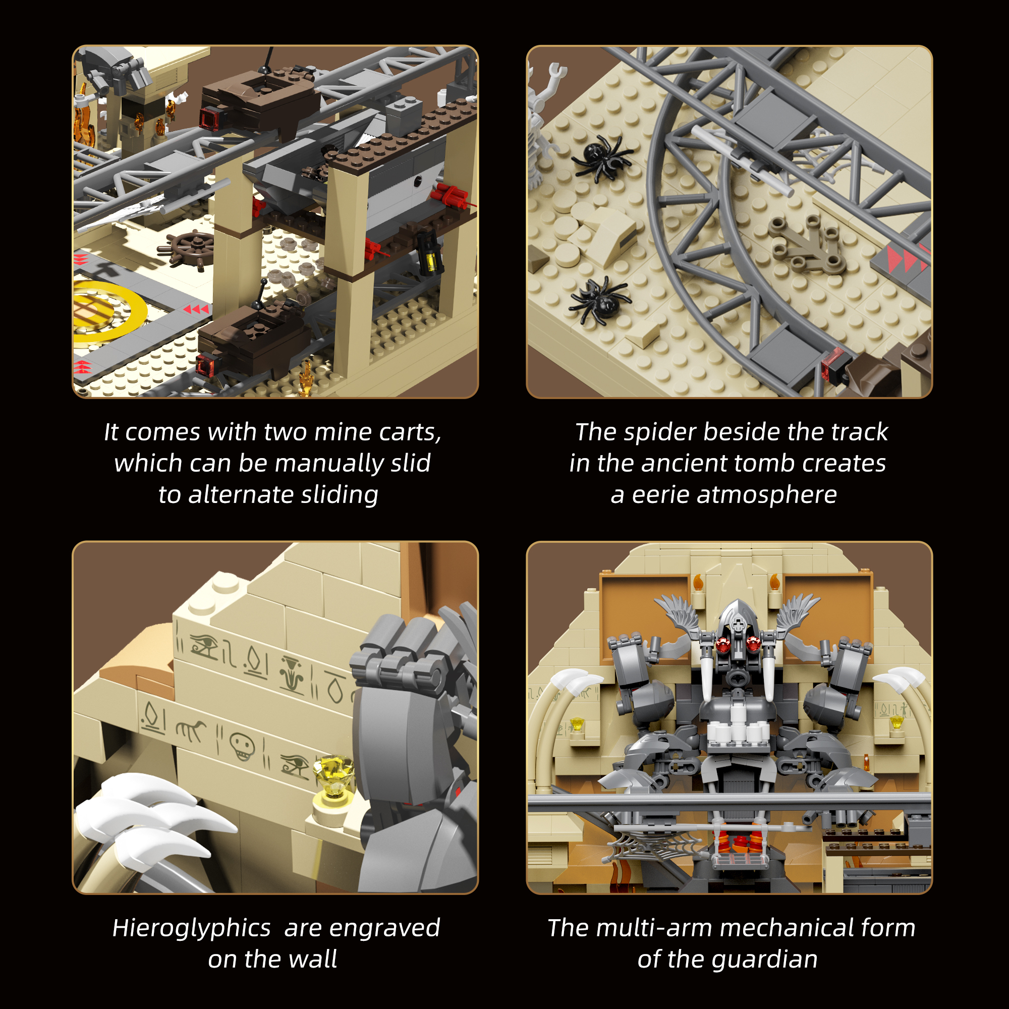 Xbert 66135 Escape from the temple roller coaster Street View Buildling Blocks Bricks Toys 1299Pcs