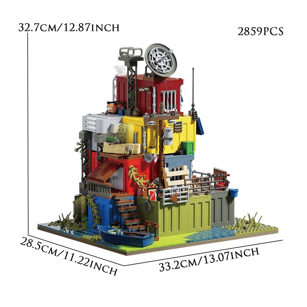 Xbert 66203 Post Apocalyptic Survivors Base House Street View Buildling Blocks Bricks Toys 2859Pcs