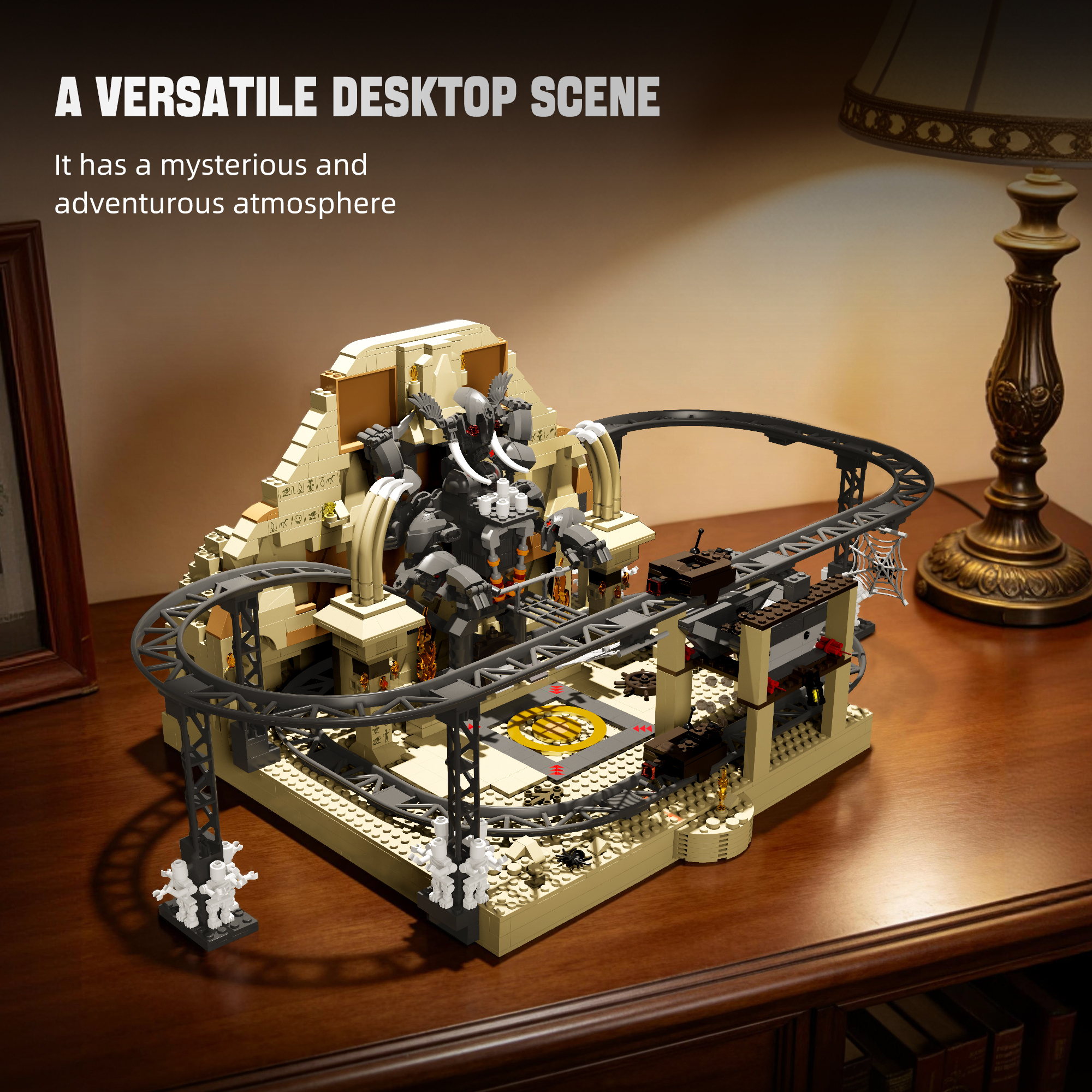 Xbert 66135 Escape from the temple roller coaster Street View Buildling Blocks Bricks Toys 1299Pcs
