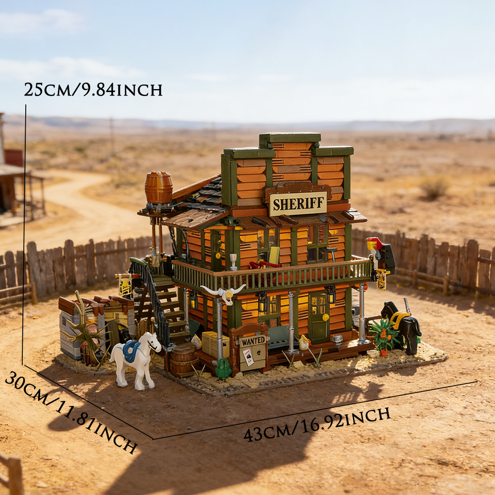 Jiestar 89147 SHERIFF OFFICE House Street View Buildling Blocks Bricks Toys 3527PCS