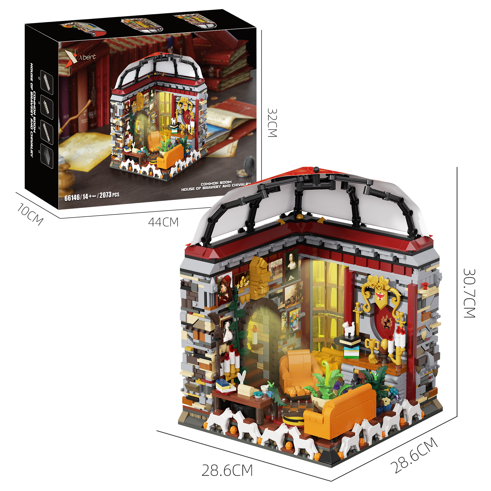 Xbert 66146 Ravenclaw Common Room House Street View Buildling Blocks Bricks Toys 2073Pcs