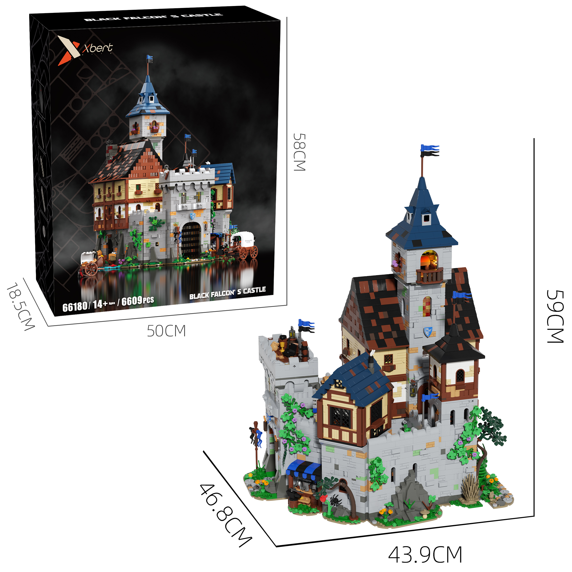 Xbert 66180 Border Castle House Buildling Blocks Bricks Toys 6609Pcs