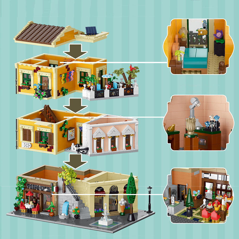 House Street View Buildling Blocks Bricks Toys