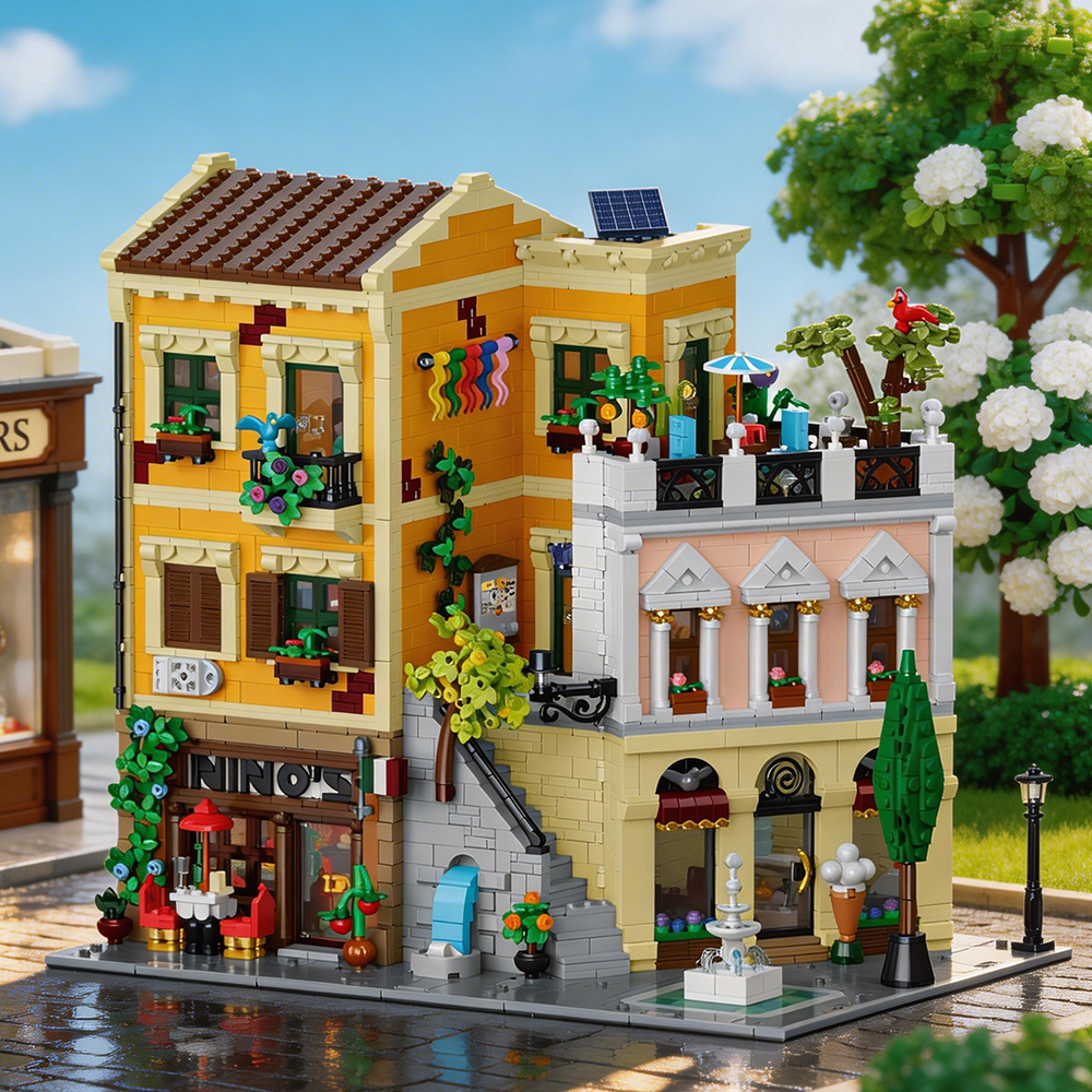 House Street View Buildling Blocks Bricks Toys