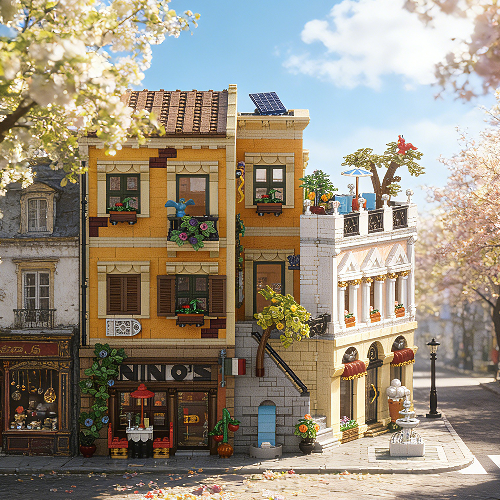 House Street View Buildling Blocks Bricks Toys