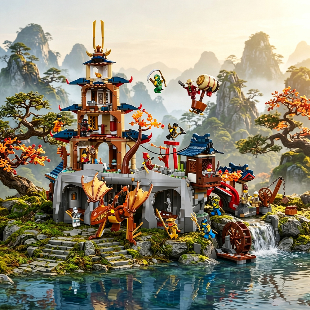 Ship from USA Ninjago Tournament Temple City Model Buildling Blocks Bricks Toys 3489Pcs competitable 71814