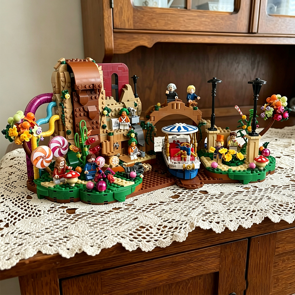 Ship from USA Ideas Chocolate Factory Model Buildling Blocks Bricks Toys 2026Pcs competitable 21360