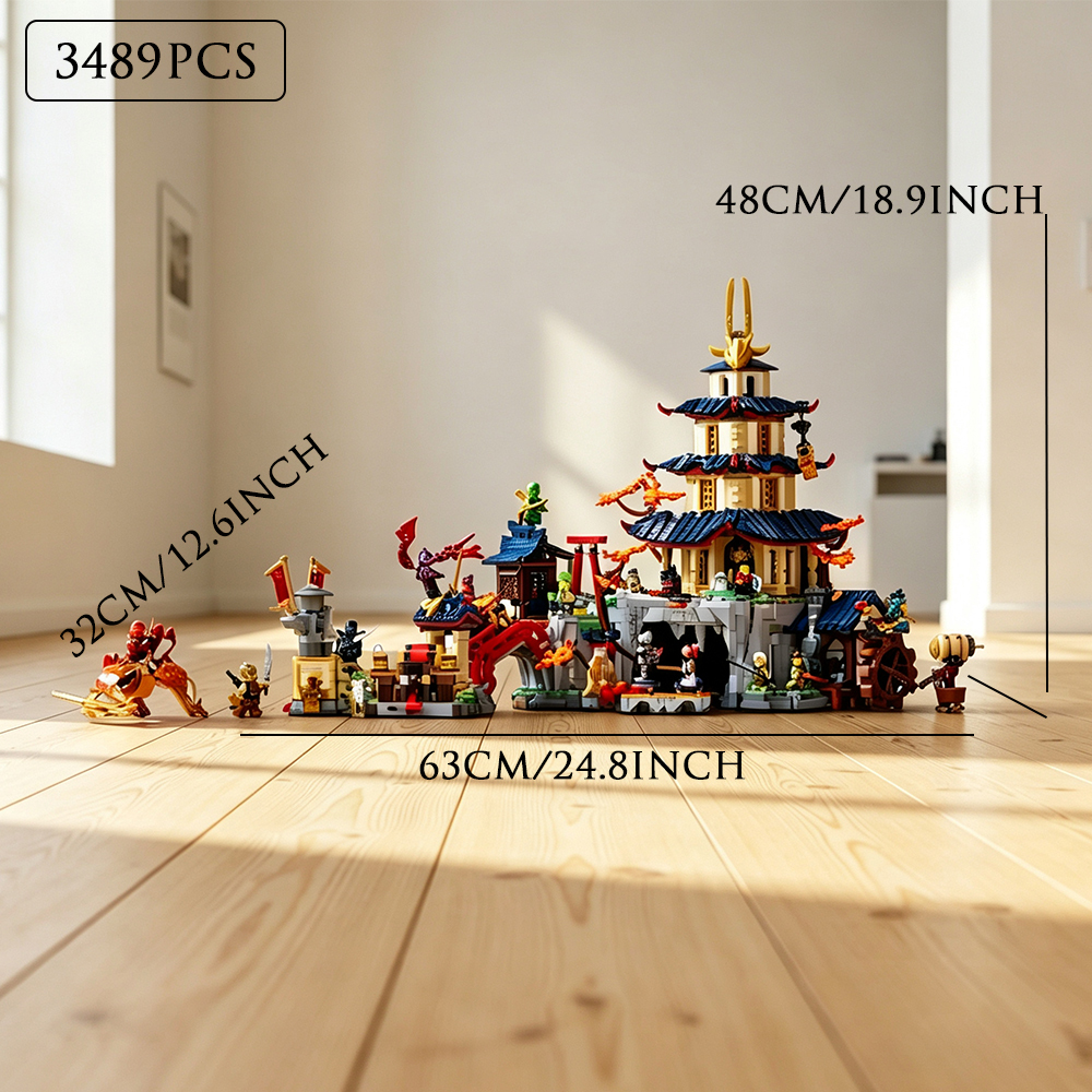 Ship from USA Ninjago Tournament Temple City Model Buildling Blocks Bricks Toys 3489Pcs competitable 71814